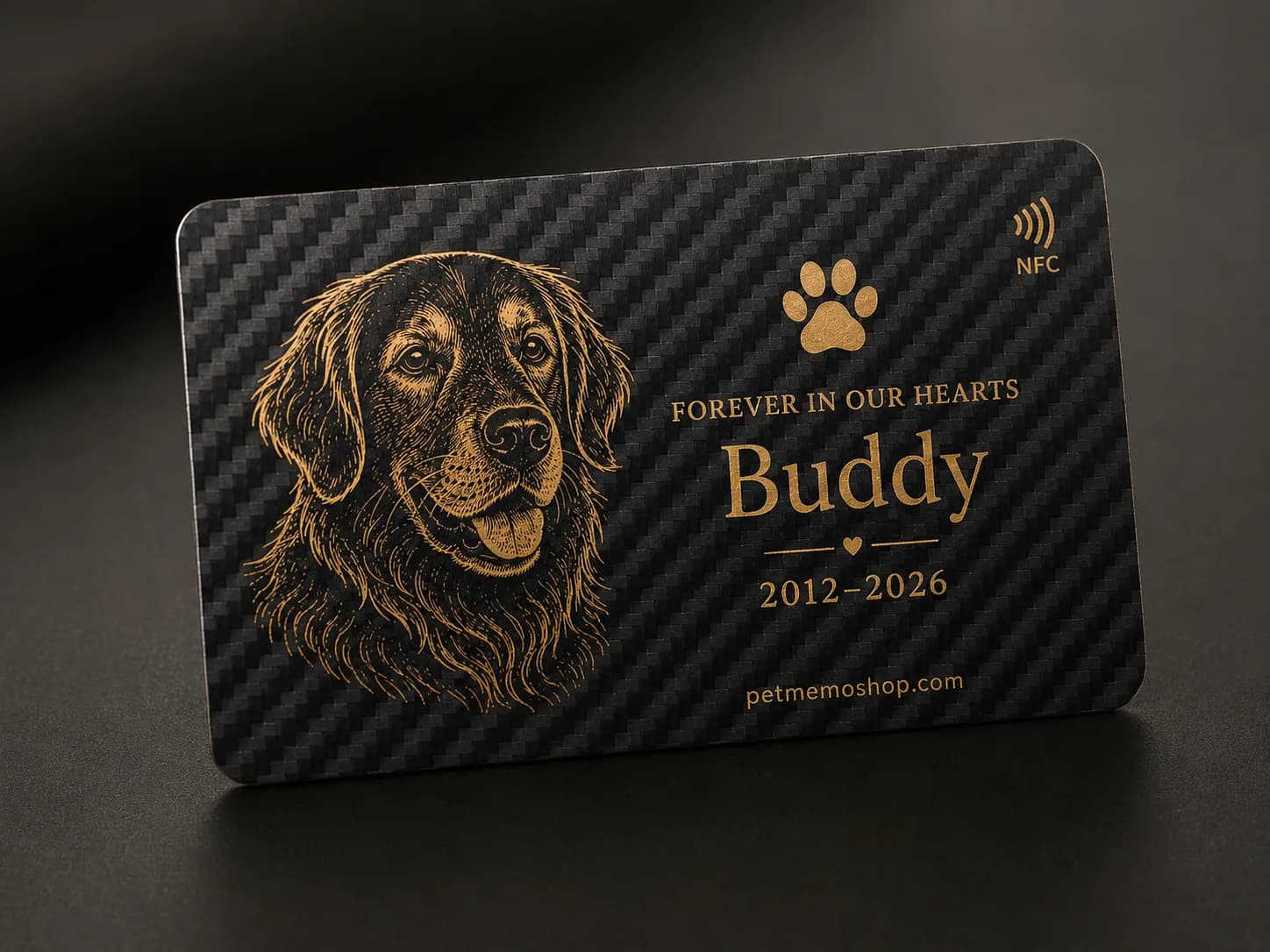 smartphone tapping NFC memorial card