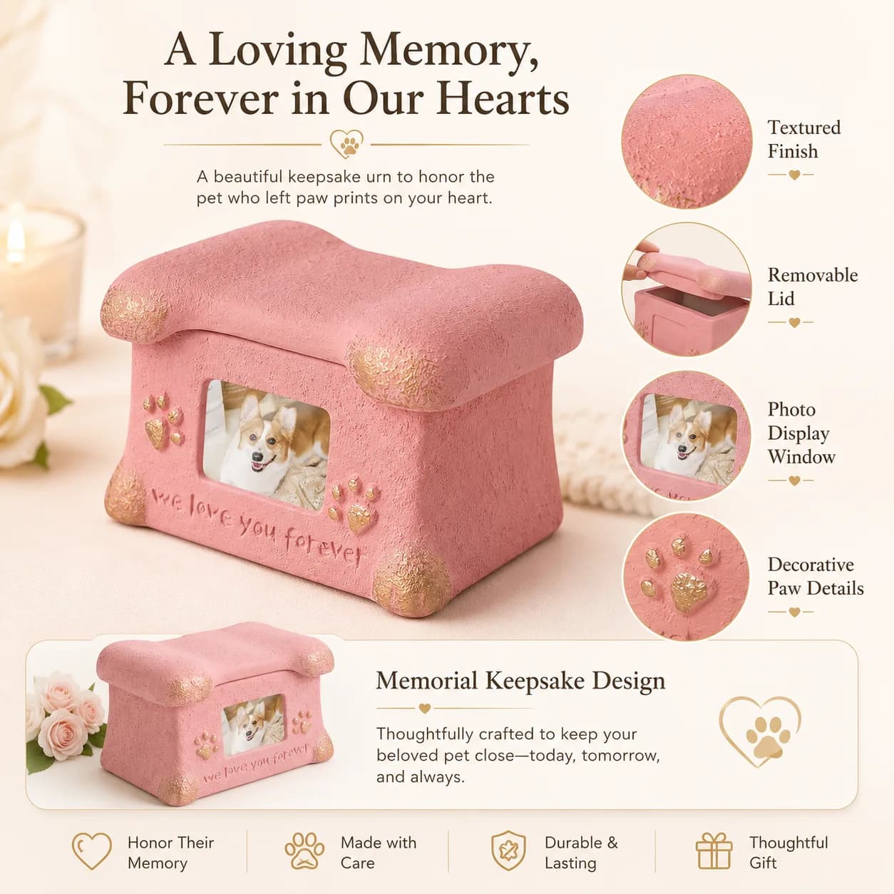 Dog Memorial Keepsake Box