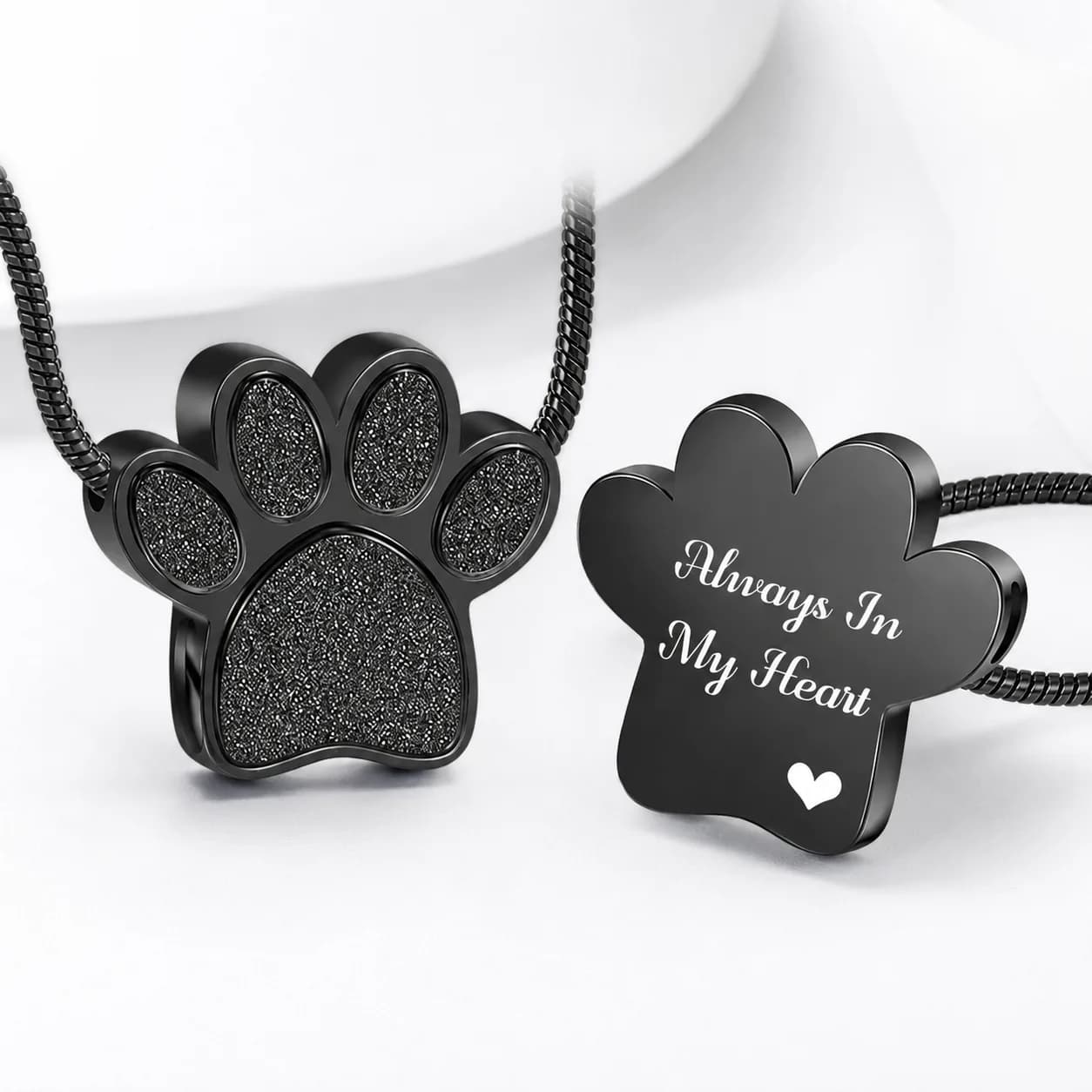 custom cat memorial necklace with engraved pendant