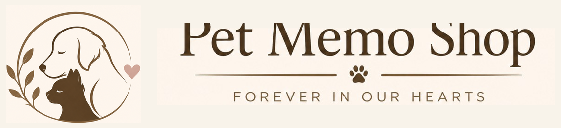 Pet Memo Shop — dog and cat memorial logo