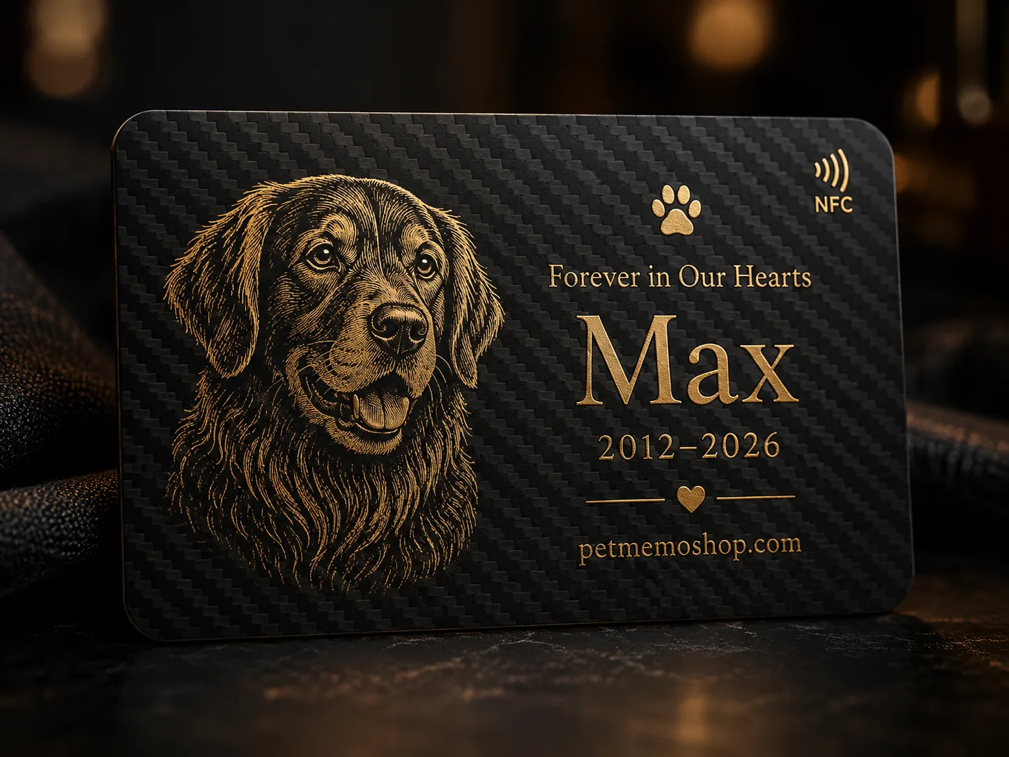 online pet memorial page with photos and loving messages