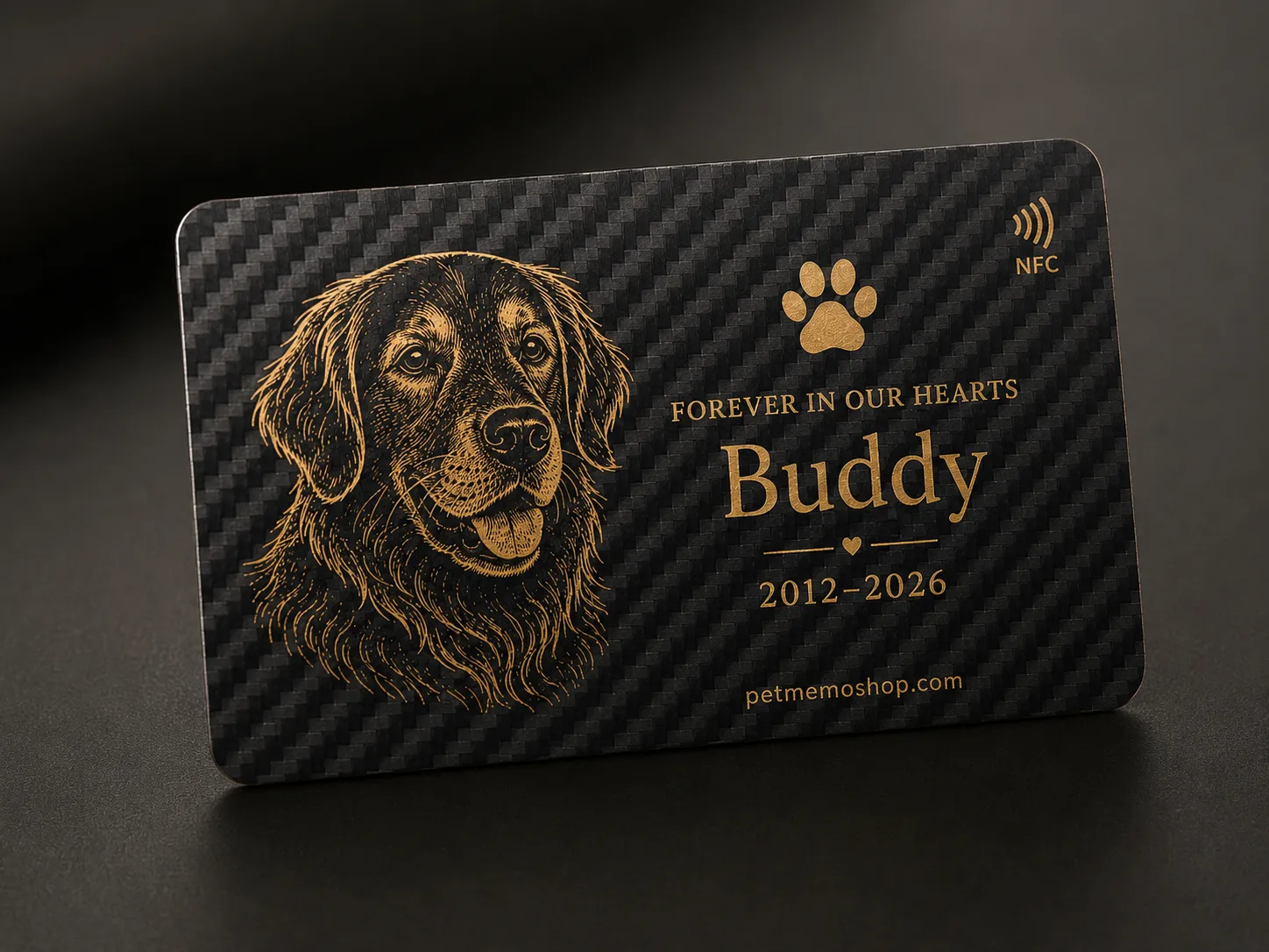 smartphone tapping NFC memorial card