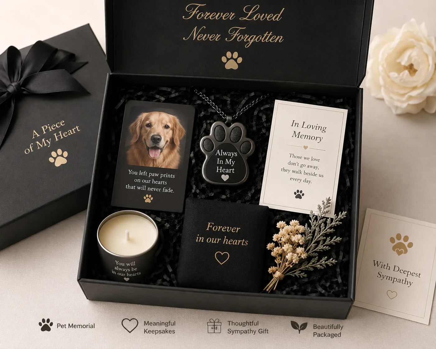 memorial gift box with keepsakes