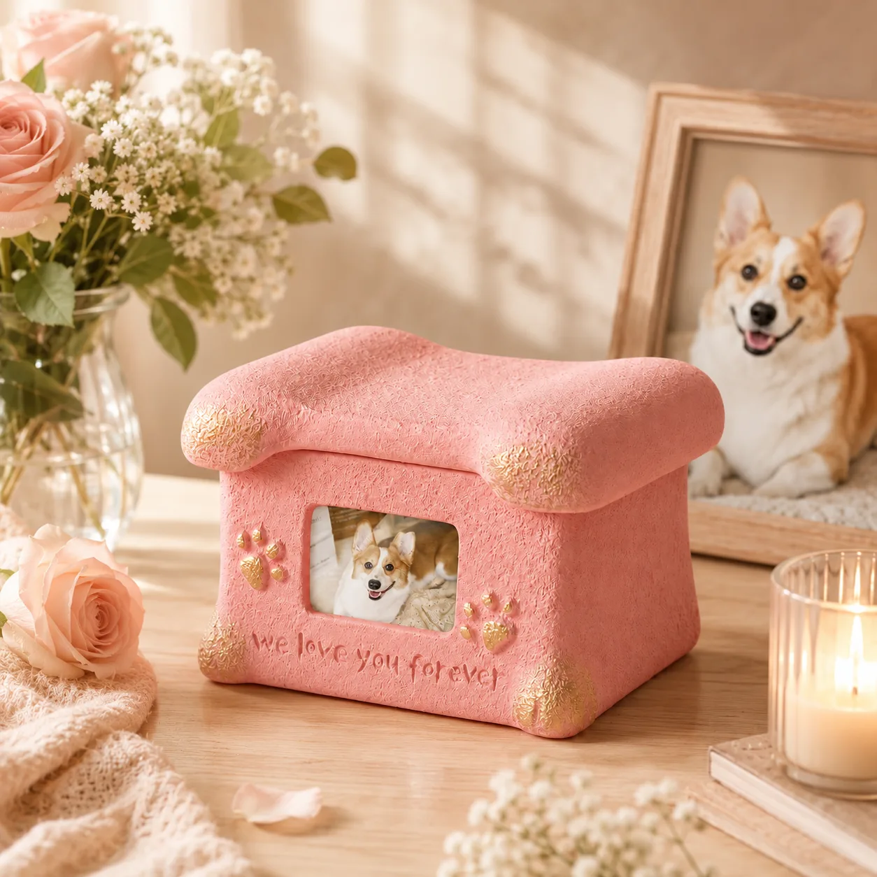 personalized dog keepsake box on shelf
