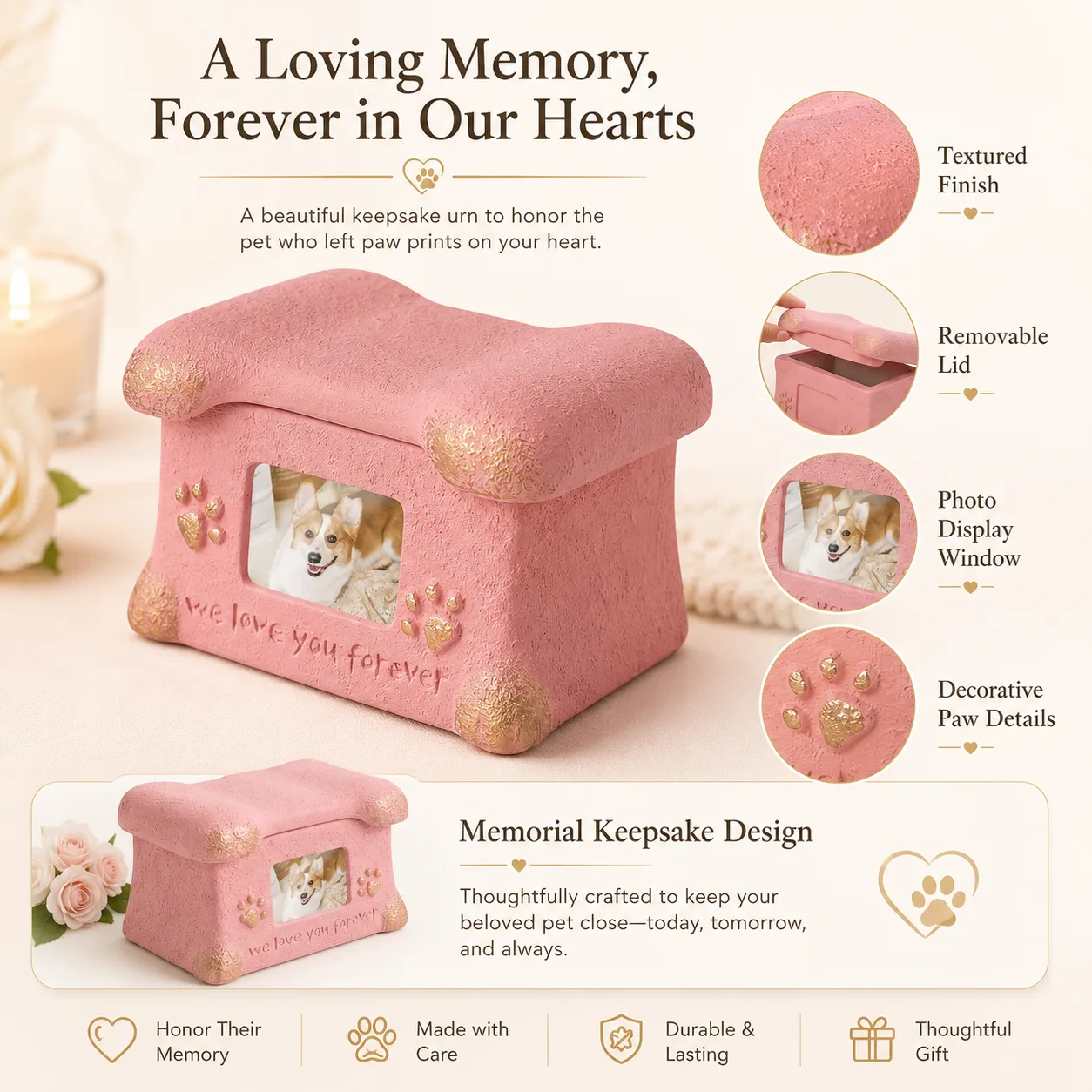 Dog Memorial Keepsake Box