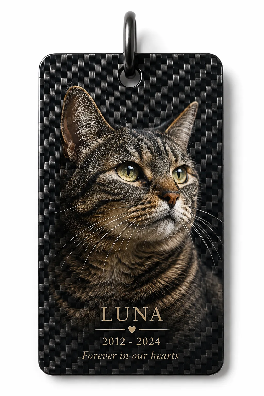 cat memorial photo ornament with personalized portrait